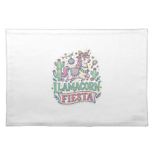 Unicorn Llamacorn Fiesta Premium Vector POD Artwor Cloth Placemat