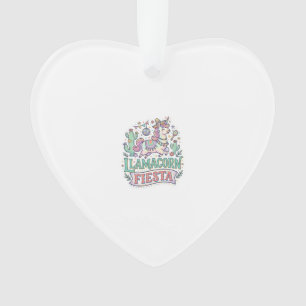 Unicorn Llamacorn Fiesta Premium Vector POD Artwor Ornament
