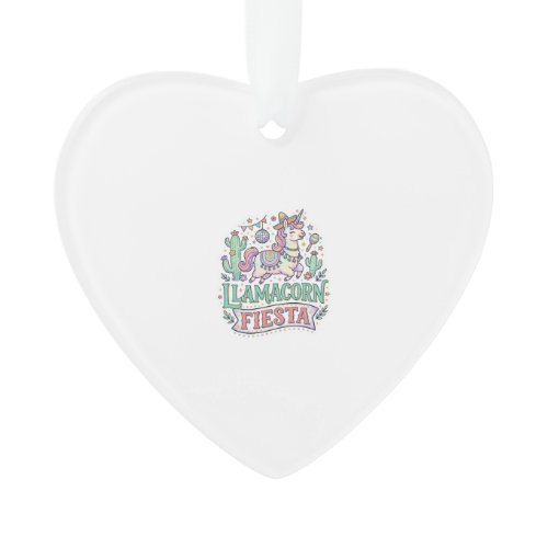 Unicorn Llamacorn Fiesta Premium Vector POD Artwor Ornament