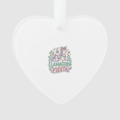Unicorn Llamacorn Fiesta Premium Vector POD Artwor Ornament
