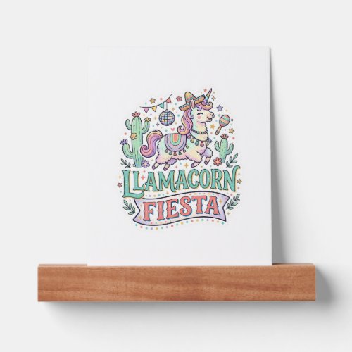 Unicorn Llamacorn Fiesta Premium Vector POD Artwor Picture Ledge