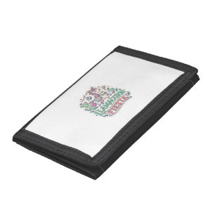 Unicorn Llamacorn Fiesta Premium Vector POD Artwor Tri-fold Wallet