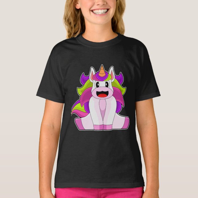 Unicorn long Hair T-Shirt (Front)