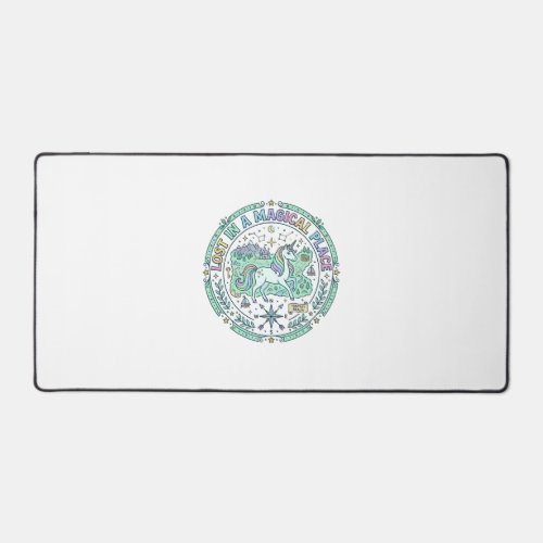 Unicorn Lost in a Magical Place Funny Print on Dem Desk Mat