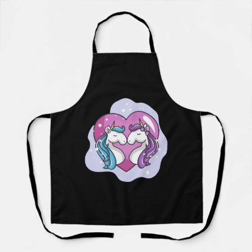 Unicorn love apron