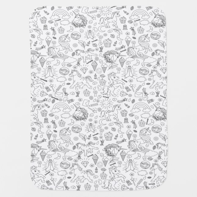 Unicorn Love Baby Blanket (Front)