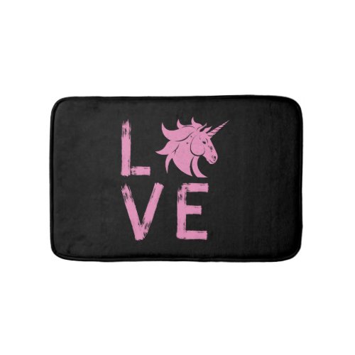 Unicorn love     bath mat