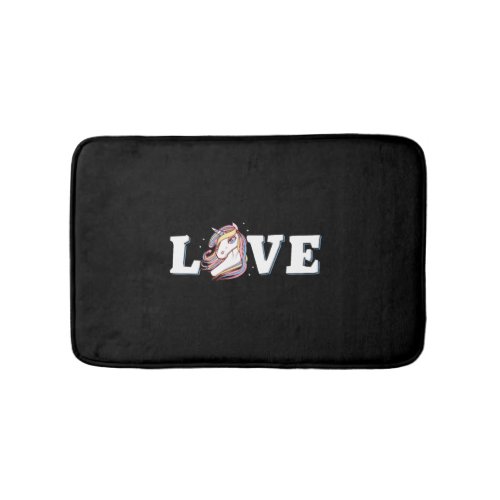 Unicorn love      bath mat