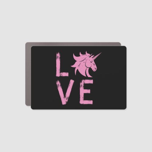 Unicorn love car magnet