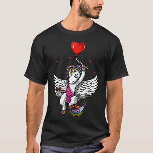 Unicorn Love Heart Balloon T-Shirt