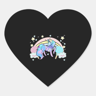 Unicorn LOVE Heart Sticker
