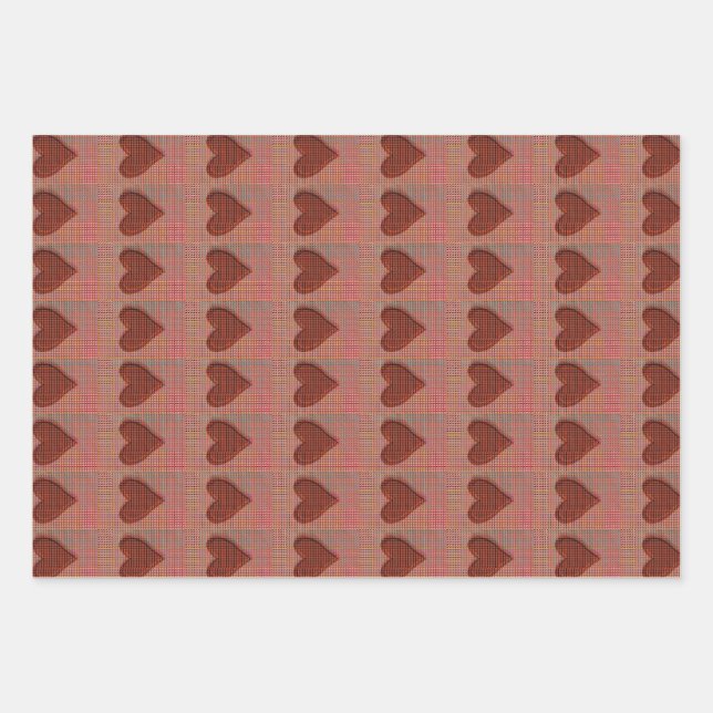 Unicorn Love Heart Wrapping Paper Sheets (Front)