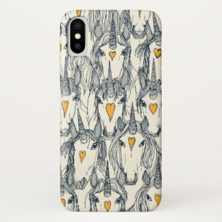 unicorn love indigo citrus pearl iPhone x case
