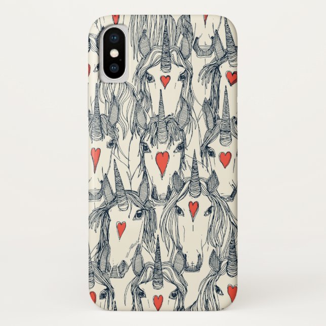 unicorn love indigo persimmon pearl Case-Mate iPhone case (Back)