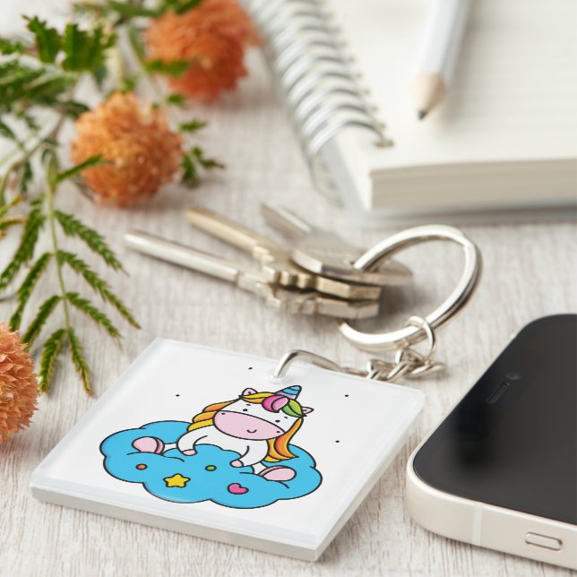 Unicorn love keychain (Front Right)