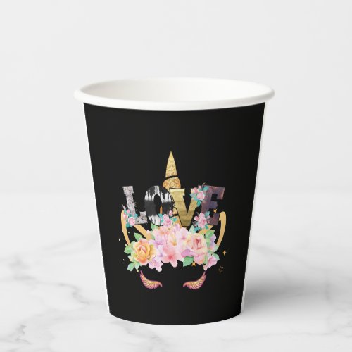 UNICORN LOVE    PAPER CUPS