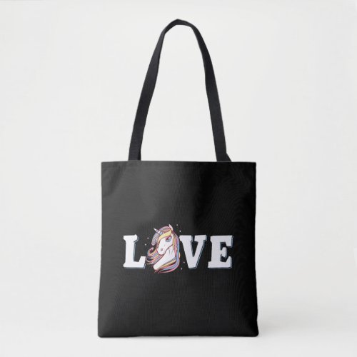Unicorn love tote bag