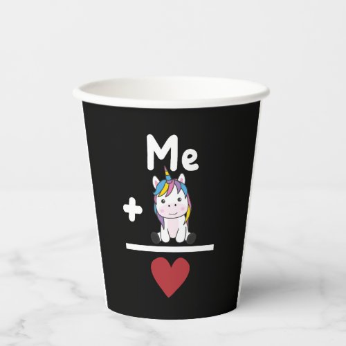 Unicorn Love Unicorn Heart Unicorns Love  Paper Cups