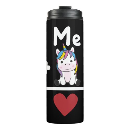 Unicorn Love Unicorn Heart Unicorns Love  Thermal Tumbler