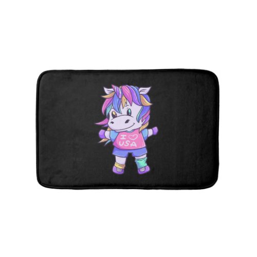 Unicorn Love USA Horse Unicorn Animal Bath Mat