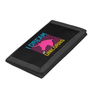 Unicorn Lover Gift I Dream of Unicorns Tri-fold Wallet