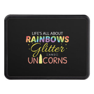Unicorn Lover Gift Idea Rainbows Glitter Unicorns Hitch Cover