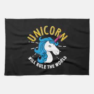 Unicorn Lover Gift unicorn Will Rule the World Kitchen Towel