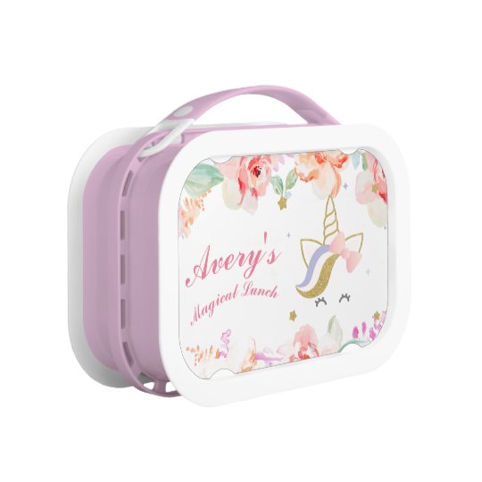 Unicorn Lunch box, Girls School Lunch box | Zazzle.com