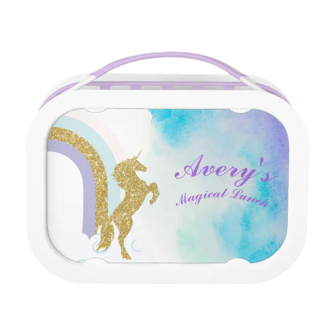 Unicorn Lunch box, Girls School Lunch box | Zazzle