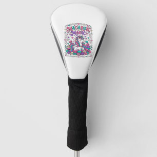 Unicorn Macaron Magic Colorful Marketplace Artwork Golf Head Cover