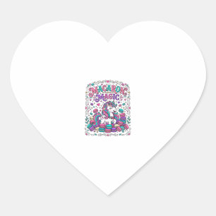 Unicorn Macaron Magic Colorful Marketplace Artwork Heart Sticker