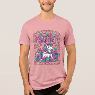 Unicorn Macaron Magic Colorful Marketplace Artwork Tri-Blend Shirt