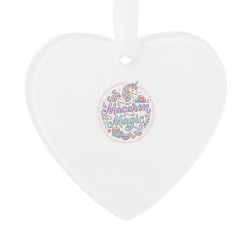 Unicorn Macaron Magic Whimsical T-Shirt Design_1 Ornament