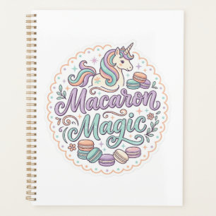 Unicorn Macaron Magic Whimsical T-Shirt Design_1 Planner