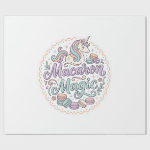 Unicorn Macaron Magic Whimsical T-Shirt Design_1 Wrapping Paper