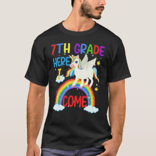 Unicorn Magic 7th Grade Here I Come Back To School T-Shirt