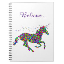 Unicorn Magic Believe Colorful Journal
