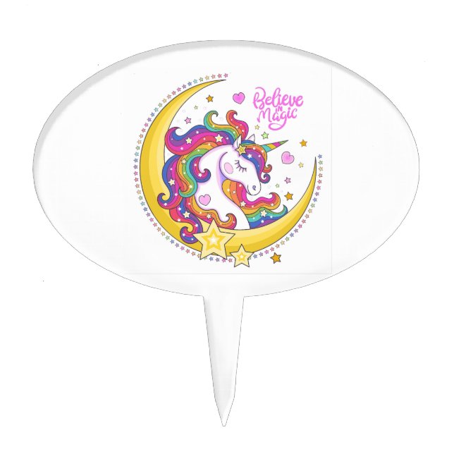 Unicorn Magic Cake Pick (Front)