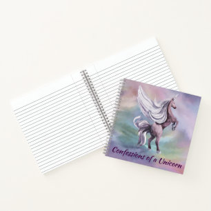 Unicorn Magic Colorful Pastel Fantasy Watercolor Notebook