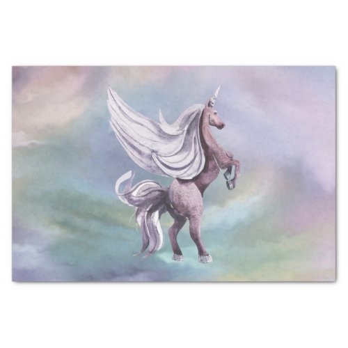 Unicorn Magic  Colorful Pastel Fantasy Watercolor Tissue Paper