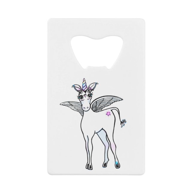 Unicorn Magic Credit Card Bottle Opener (Front)