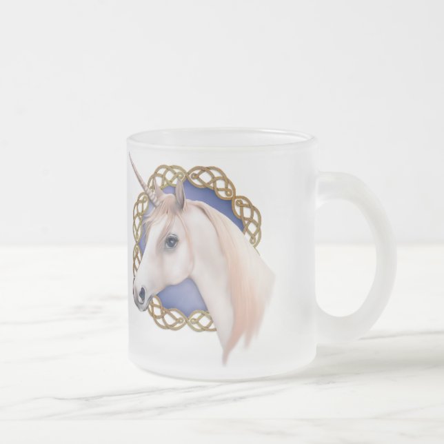 Unicorn Magic Frosted Glass Coffee Mug (Right)