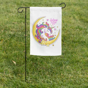 Unicorn Magic Garden Flag