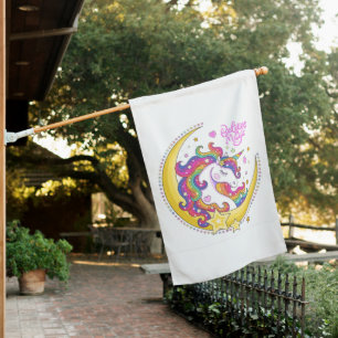 Unicorn Magic House Flag