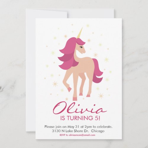Unicorn Magic Personalized Announcement