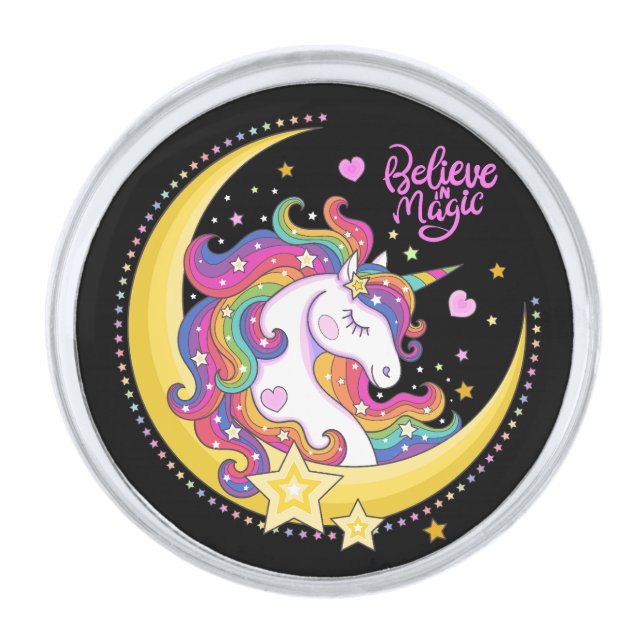 Unicorn Magic Lapel Pin (Front)