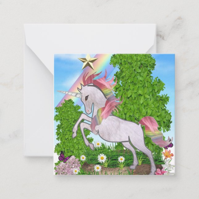 Unicorn Magic Note Card (Front)