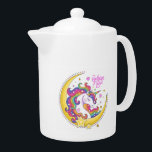 Unicorn Magic Teapot<br><div class="desc">This brightly coloured unicorn is guaranteed to cheer you up! Check out my store for more pattern items and gift ideas,  or combine items to create an interesting gift package!</div>