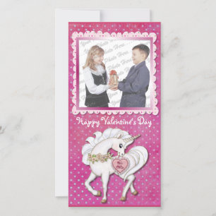 Unicorn Magic Valentine Holiday Card