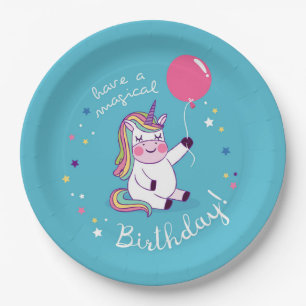 Unicorn Magical Birthday Paper Plates